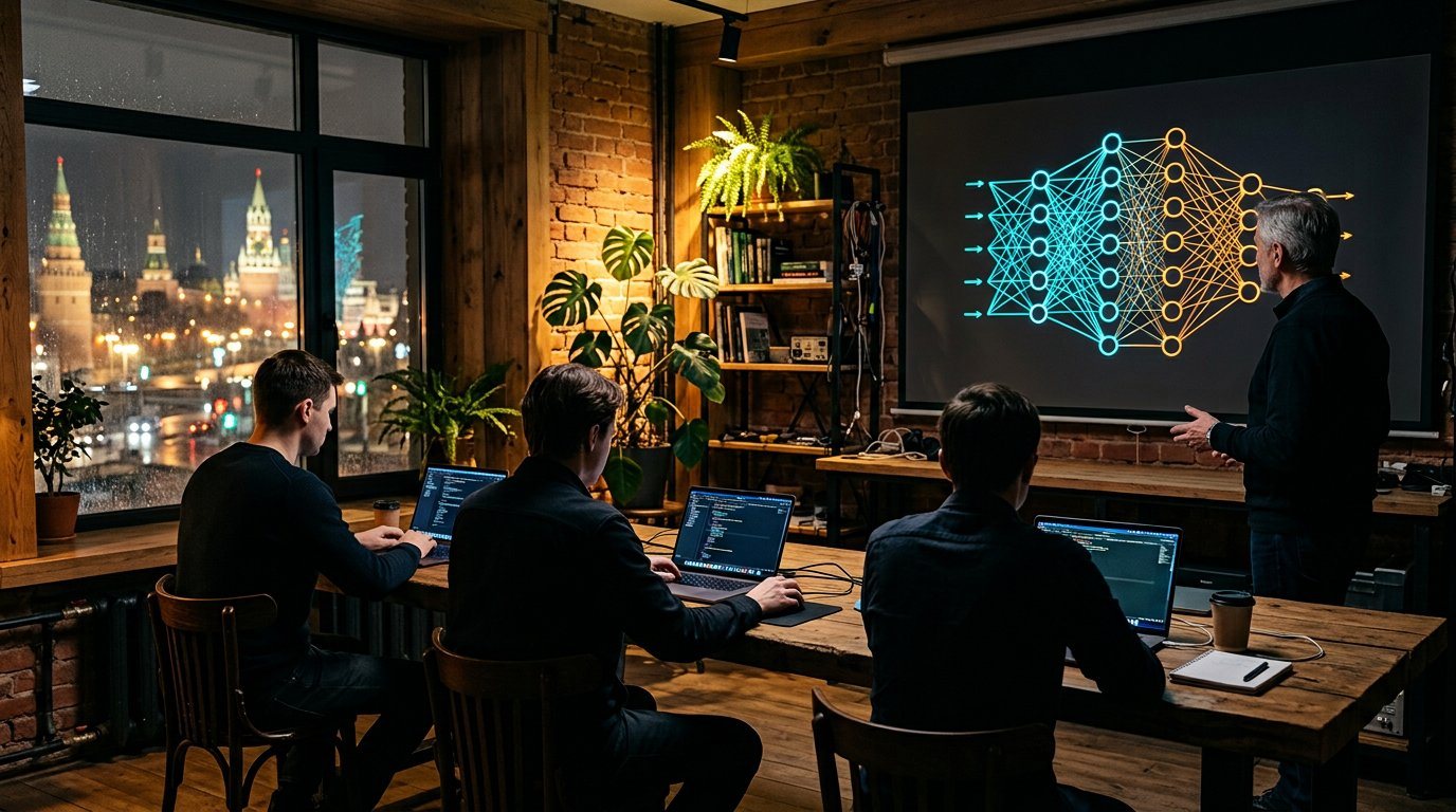 Офлайн-занятие NeuralStart в Москве: живой преподаватель и практика с нейросетями